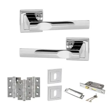 Click Here To Enlarge This Photo Of Atlantic - S24SPC STATUS Kansas Door Handle Pack - Polished Chrome