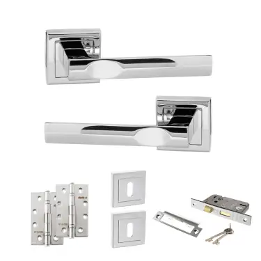 Click Here To Enlarge This Photo Of Atlantic - S24SPC STATUS Kansas Door Handle Pack - Polished Chrome
