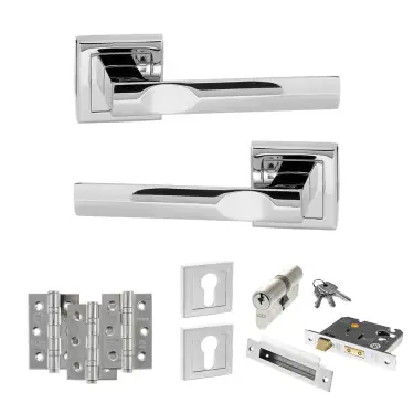 Click Here To Enlarge This Photo Of Atlantic - S24SPC STATUS Kansas Door Handle Pack - Polished Chrome