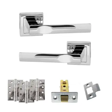 Click Here To Enlarge This Photo Of Atlantic - S24SPC STATUS Kansas Door Handle Pack - Polished Chrome
