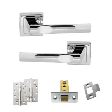 Click Here To Enlarge This Photo Of Atlantic - S24SPC STATUS Kansas Door Handle Pack - Polished Chrome