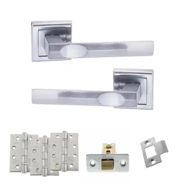 Click Here To Enlarge This Photo Of Atlantic - S24SSC STATUS Kansas Door Handle Pack - Satin Chrome
