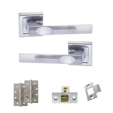 Click Here To Enlarge This Photo Of Atlantic - S24SSC STATUS Kansas Door Handle Pack - Satin Chrome