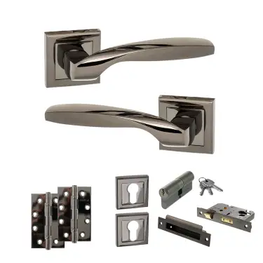 Click Here To Enlarge This Photo Of Atlantic - S25SBN STATUS Oklahoma Door Handle Pack - Black Nickel