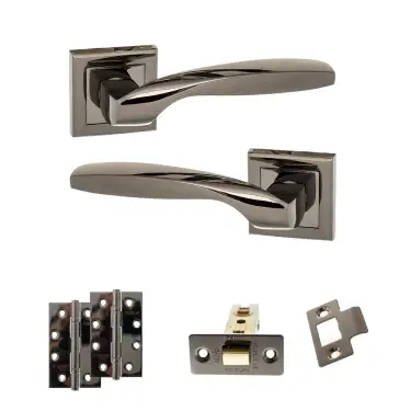 Click Here To Enlarge This Photo Of Atlantic - S25SBN STATUS Oklahoma Door Handle Pack - Black Nickel