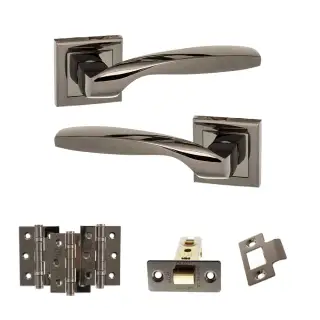 Atlantic - S25SBN STATUS Oklahoma Door Handle Pack - Black Nickel