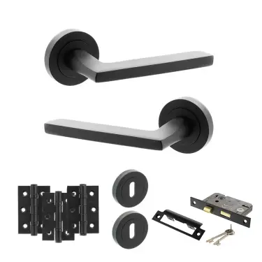 Click Here To Enlarge This Photo Of Atlantic - S26RMB STATUS Alaska Door Handle Pack - Matt Black