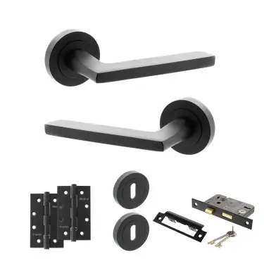 Click Here To Enlarge This Photo Of Atlantic - S26RMB STATUS Alaska Door Handle Pack - Matt Black