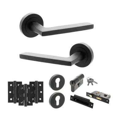 Click Here To Enlarge This Photo Of Atlantic - S26RMB STATUS Alaska Door Handle Pack - Matt Black