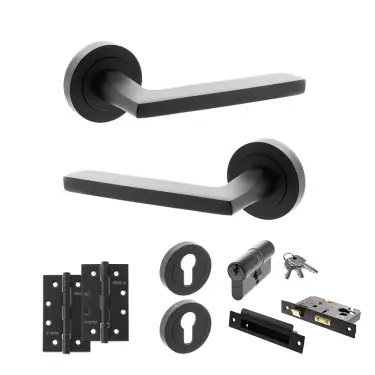 Click Here To Enlarge This Photo Of Atlantic - S26RMB STATUS Alaska Door Handle Pack - Matt Black
