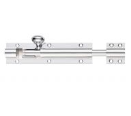 FB62CP - Zoo Hardware Fulton & Bray Architectural Barrel Bolt 200mm x 38mm Polished Chrome