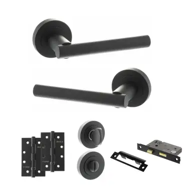 Click Here To Enlarge This Photo Of Atlantic - S28RMB STATUS Nebraska Door Handle Pack - Matt Black