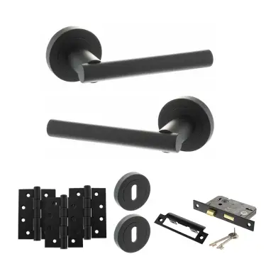 Click Here To Enlarge This Photo Of Atlantic - S28RMB STATUS Nebraska Door Handle Pack - Matt Black