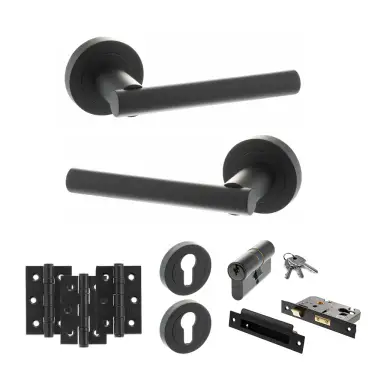 Click Here To Enlarge This Photo Of Atlantic - S28RMB STATUS Nebraska Door Handle Pack - Matt Black