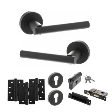 Click Here To Enlarge This Photo Of Atlantic - S28RMB STATUS Nebraska Door Handle Pack - Matt Black