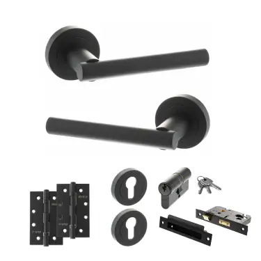 Click Here To Enlarge This Photo Of Atlantic - S28RMB STATUS Nebraska Door Handle Pack - Matt Black