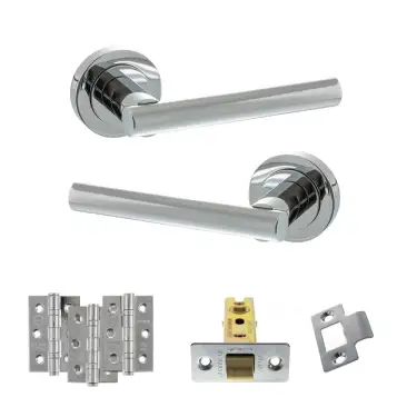 Click Here To Enlarge This Photo Of Atlantic - S28RPC STATUS Nebraska Door Handle Pack - Polished Chrome