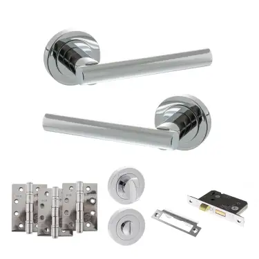 Click Here To Enlarge This Photo Of Atlantic - S28RPC STATUS Nebraska Door Handle Pack - Polished Chrome