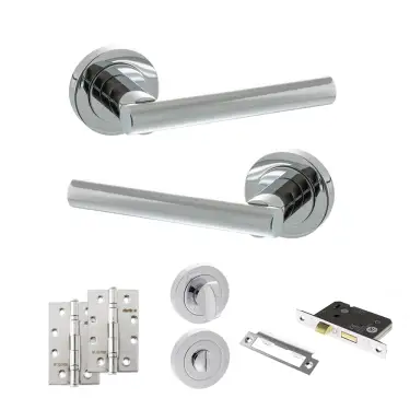 Click Here To Enlarge This Photo Of Atlantic - S28RPC STATUS Nebraska Door Handle Pack - Polished Chrome