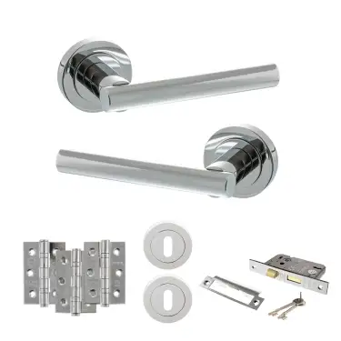 Click Here To Enlarge This Photo Of Atlantic - S28RPC STATUS Nebraska Door Handle Pack - Polished Chrome