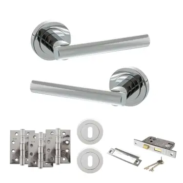 Click Here To Enlarge This Photo Of Atlantic - S28RPC STATUS Nebraska Door Handle Pack - Polished Chrome