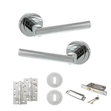 Click Here To Enlarge This Photo Of Atlantic - S28RPC STATUS Nebraska Door Handle Pack - Polished Chrome