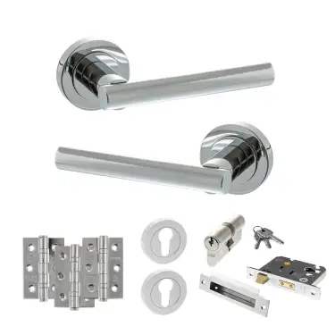 Click Here To Enlarge This Photo Of Atlantic - S28RPC STATUS Nebraska Door Handle Pack - Polished Chrome