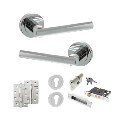 Click Here To Enlarge This Photo Of Atlantic - S28RPC STATUS Nebraska Door Handle Pack - Polished Chrome
