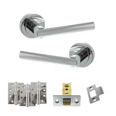 Click Here To Enlarge This Photo Of Atlantic - S28RPC STATUS Nebraska Door Handle Pack - Polished Chrome
