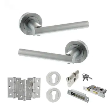 Click Here To Enlarge This Photo Of Atlantic - S28RSC STATUS Nebraska Door Handle Pack - Satin Chrome