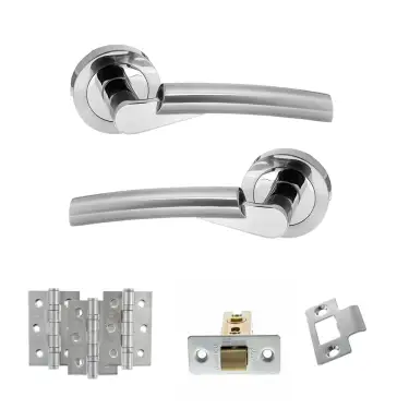 Click Here To Enlarge This Photo Of Atlantic - S32RSCPC STATUS Florida Door Handle Pack - Satin Chrome/Polished Chrome