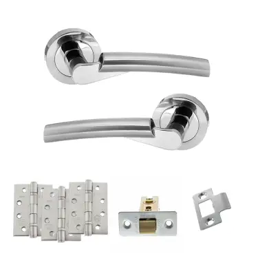 Click Here To Enlarge This Photo Of Atlantic - S32RSCPC STATUS Florida Door Handle Pack - Satin Chrome/Polished Chrome