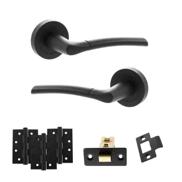 Click Here To Enlarge This Photo Of Atlantic - S33RMB STATUS Indiana Door Handle Pack - Matt Black