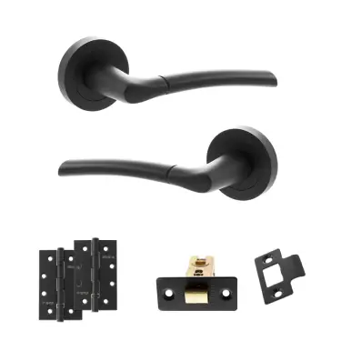 Click Here To Enlarge This Photo Of Atlantic - S33RMB STATUS Indiana Door Handle Pack - Matt Black