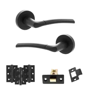 Atlantic - S33RMB STATUS Indiana Door Handle Pack - Matt Black