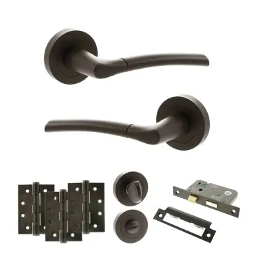Click Here To Enlarge This Photo Of Atlantic - S33RUDB STATUS Indiana Door Handle Pack - Urban Dark Bronze