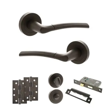 Click Here To Enlarge This Photo Of Atlantic - S33RUDB STATUS Indiana Door Handle Pack - Urban Dark Bronze