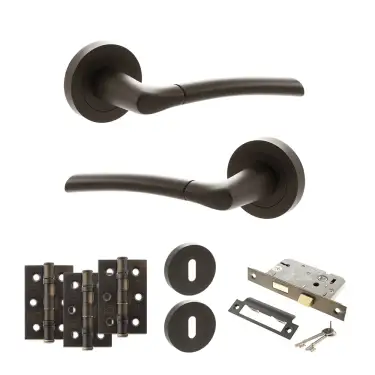 Click Here To Enlarge This Photo Of Atlantic - S33RUDB STATUS Indiana Door Handle Pack - Urban Dark Bronze