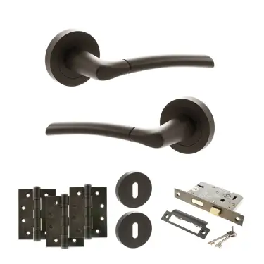 Click Here To Enlarge This Photo Of Atlantic - S33RUDB STATUS Indiana Door Handle Pack - Urban Dark Bronze