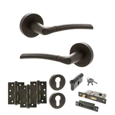 Click Here To Enlarge This Photo Of Atlantic - S33RUDB STATUS Indiana Door Handle Pack - Urban Dark Bronze