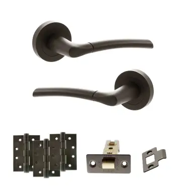 Click Here To Enlarge This Photo Of Atlantic - S33RUDB STATUS Indiana Door Handle Pack - Urban Dark Bronze