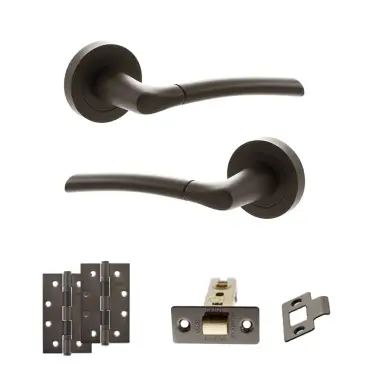 Click Here To Enlarge This Photo Of Atlantic - S33RUDB STATUS Indiana Door Handle Pack - Urban Dark Bronze