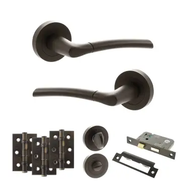Click Here To Enlarge This Photo Of Atlantic - S33RUDB STATUS Indiana Door Handle Pack - Urban Dark Bronze