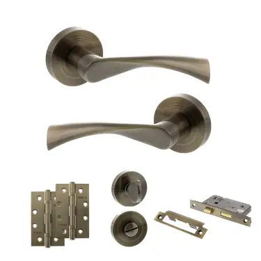 Click Here To Enlarge This Photo Of Atlantic - S34RAB STATUS Colorado Door Handle Pack - Antique Brass