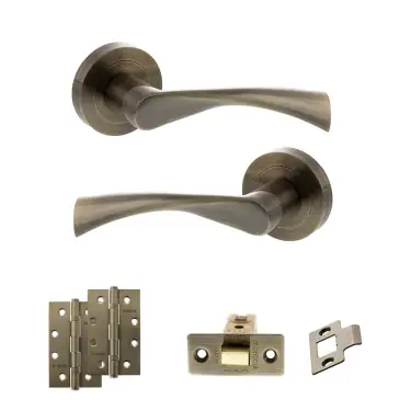 Click Here To Enlarge This Photo Of Atlantic - S34RAB STATUS Colorado Door Handle Pack - Antique Brass