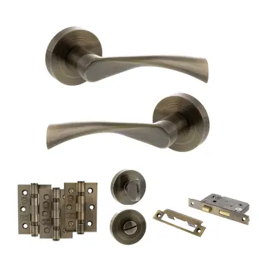 Click Here To Enlarge This Photo Of Atlantic - S34RAB STATUS Colorado Door Handle Pack - Antique Brass