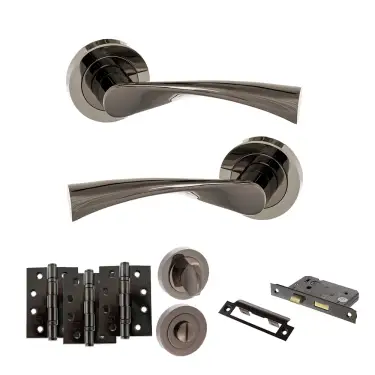 Click Here To Enlarge This Photo Of Atlantic - S34RBN STATUS Colorado Door Handle Pack - Black Nickel