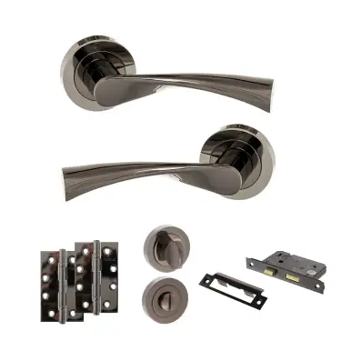 Click Here To Enlarge This Photo Of Atlantic - S34RBN STATUS Colorado Door Handle Pack - Black Nickel
