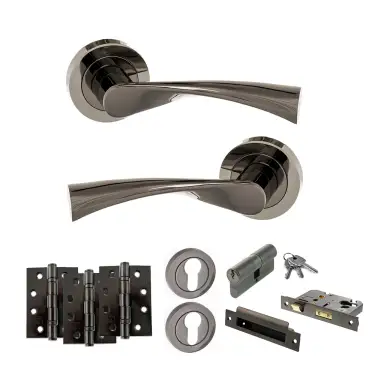 Click Here To Enlarge This Photo Of Atlantic - S34RBN STATUS Colorado Door Handle Pack - Black Nickel