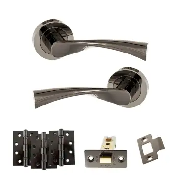 Click Here To Enlarge This Photo Of Atlantic - S34RBN STATUS Colorado Door Handle Pack - Black Nickel